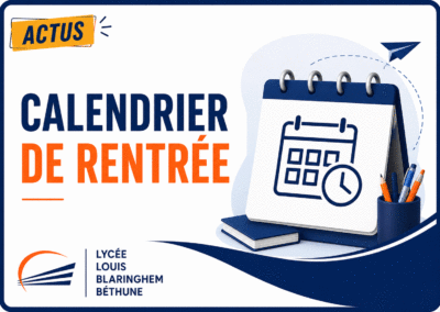 Calendrier de rentrée 2026