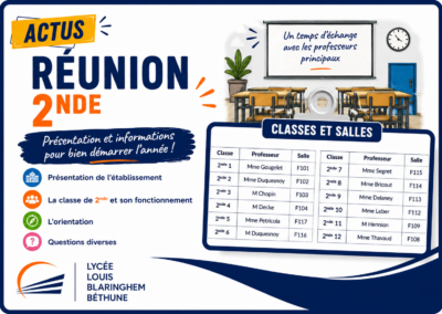 Réunion de rentrée pour les classes de seconde